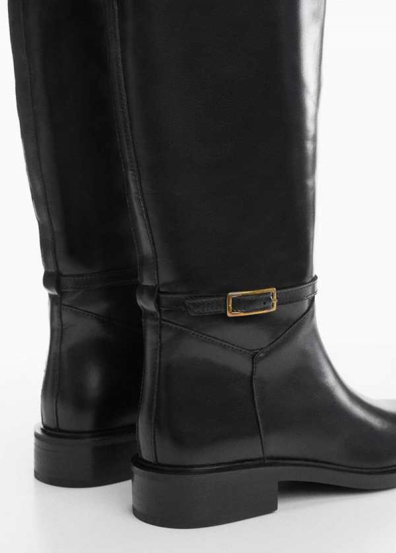 Mango Buckles Læder Boots | MNG-23528