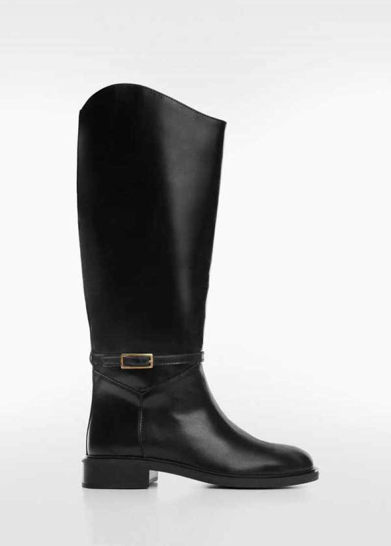 Mango Buckles Læder Boots | MNG-23528