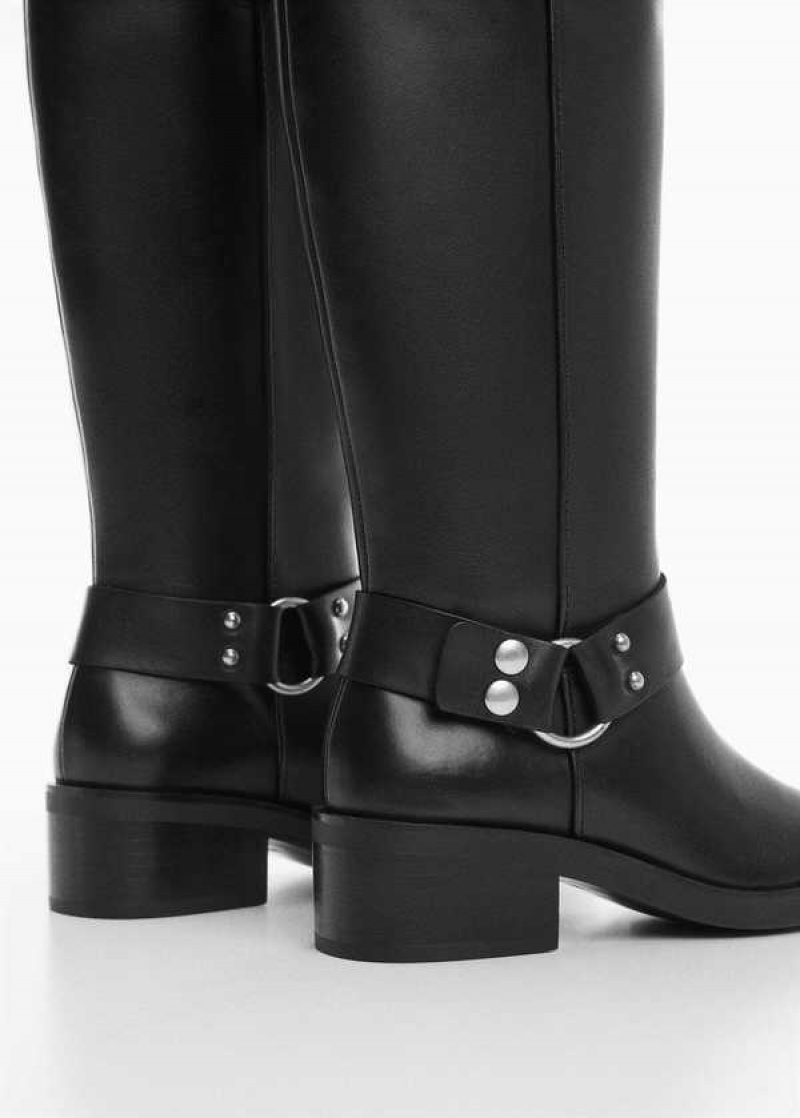 Mango Buckles Læder Boots | MNG-23625