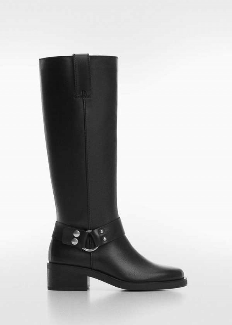 Mango Buckles Læder Boots | MNG-23625