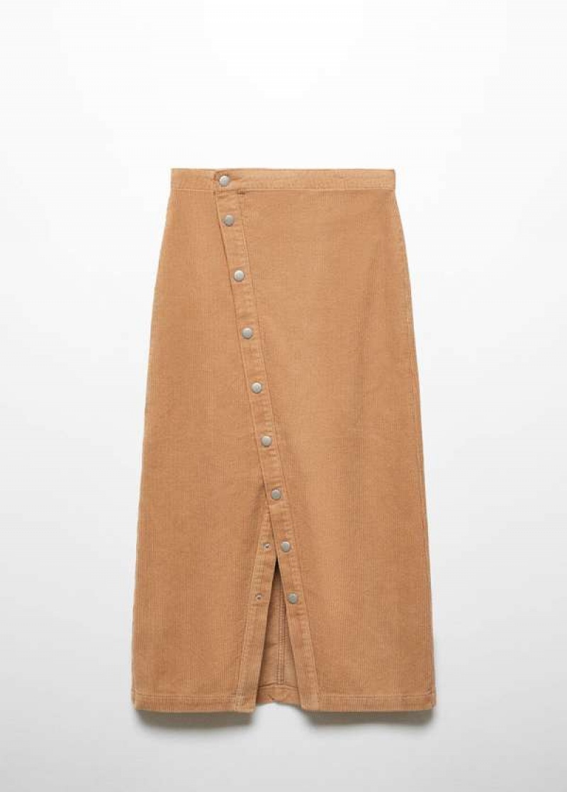 Mango Buttoned Corduroy Skirt | MNG-24170