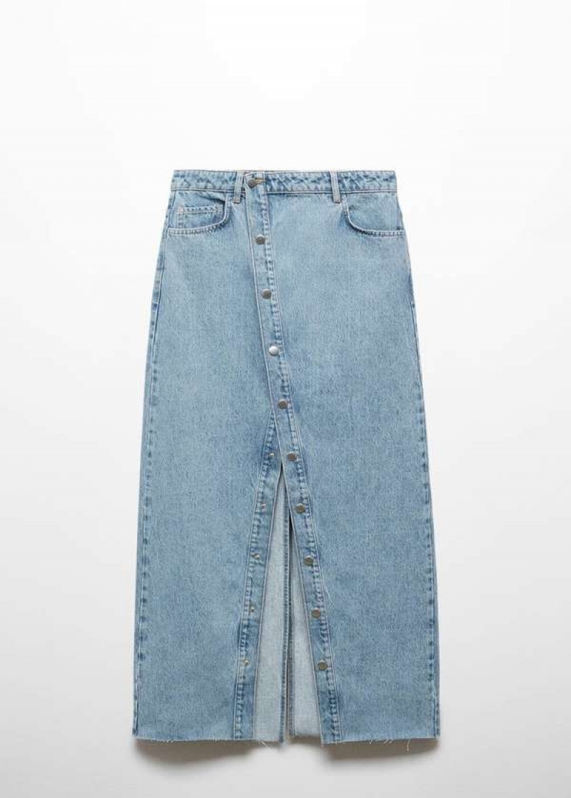 Mango Buttoned Denim Skirt | MNG-24091