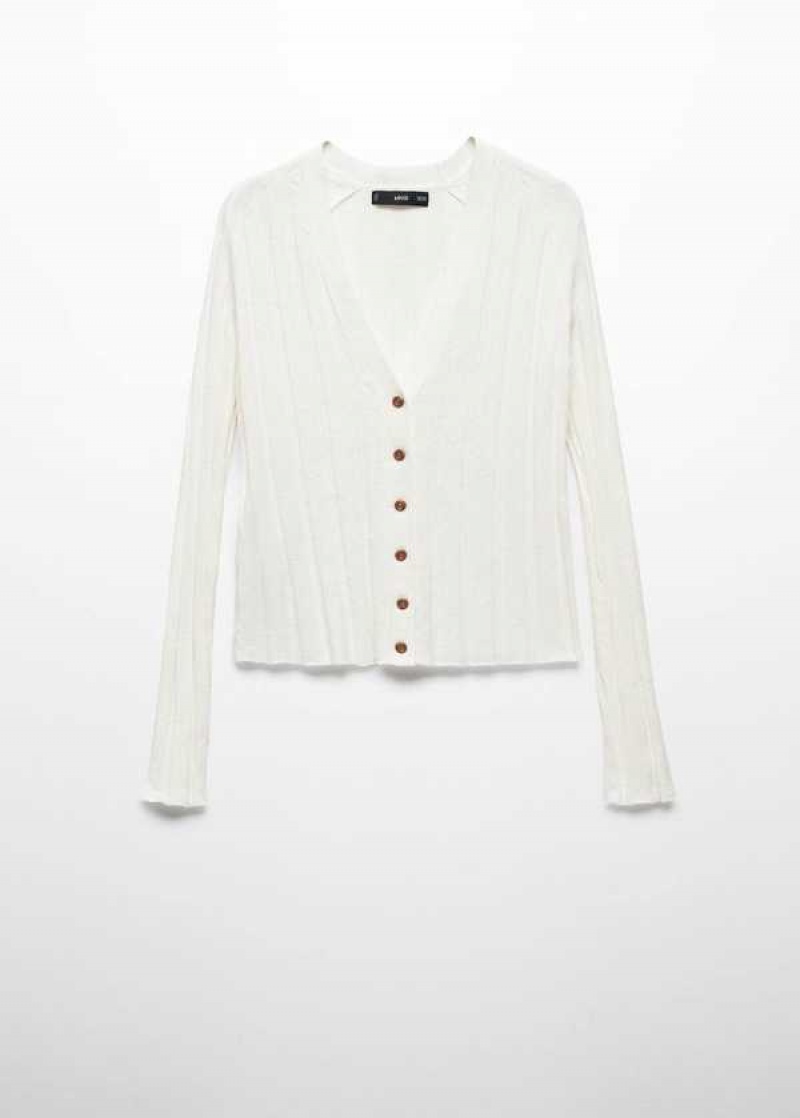 Mango Buttoned Knit Braided Cardigan | MNG-25672