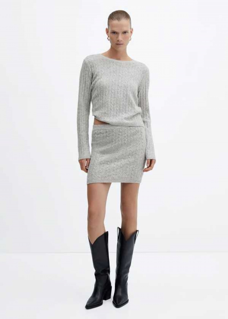 Mango Cable-knit Miniskirt | MNG-24165