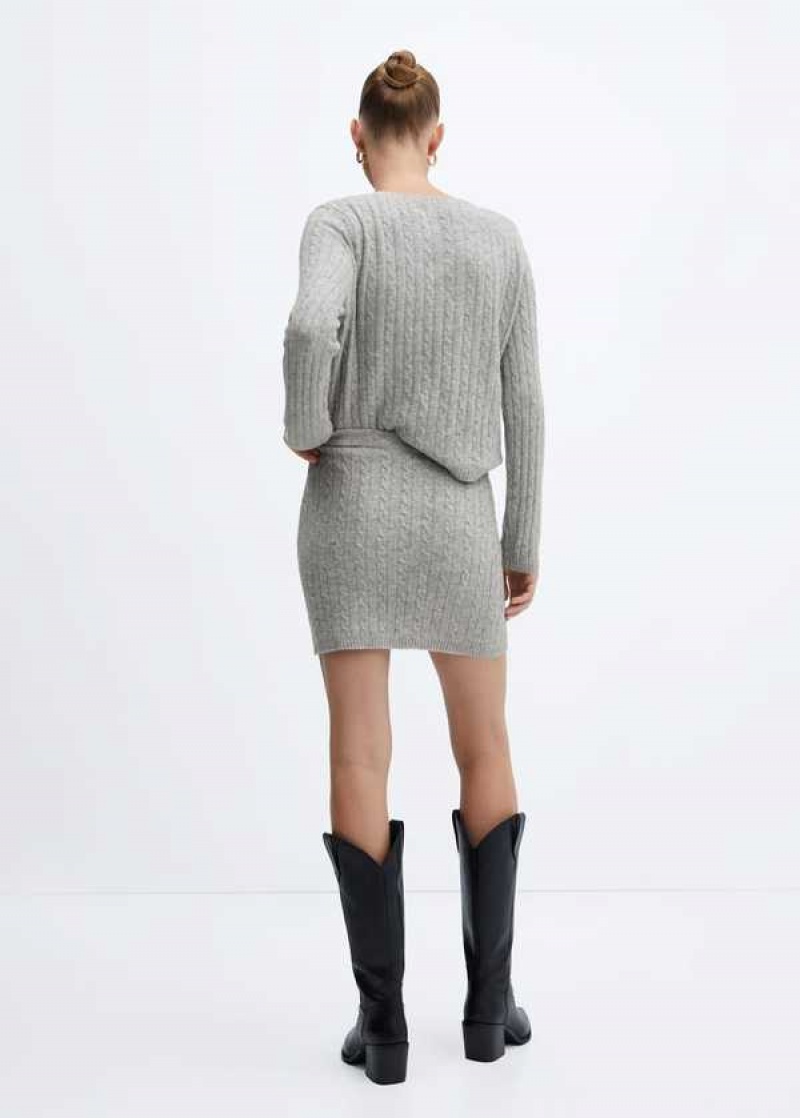 Mango Cable-knit Miniskirt | MNG-24165