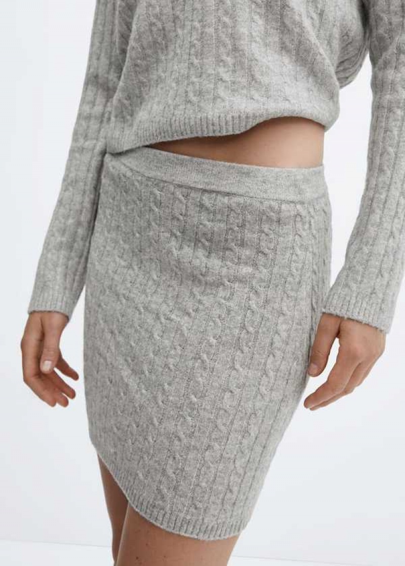 Mango Cable-knit Miniskirt | MNG-24165