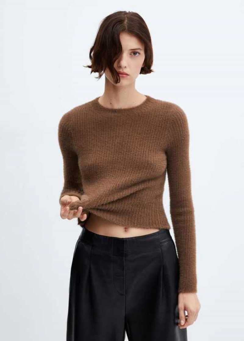 Mango Cable-knit Svetrové With Contrasting Trim | MNG-25541