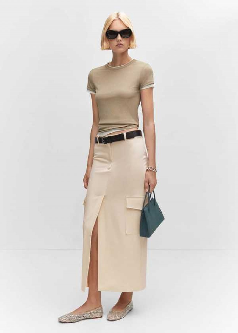 Mango Cargo Skirt With Slit | MNG-24044