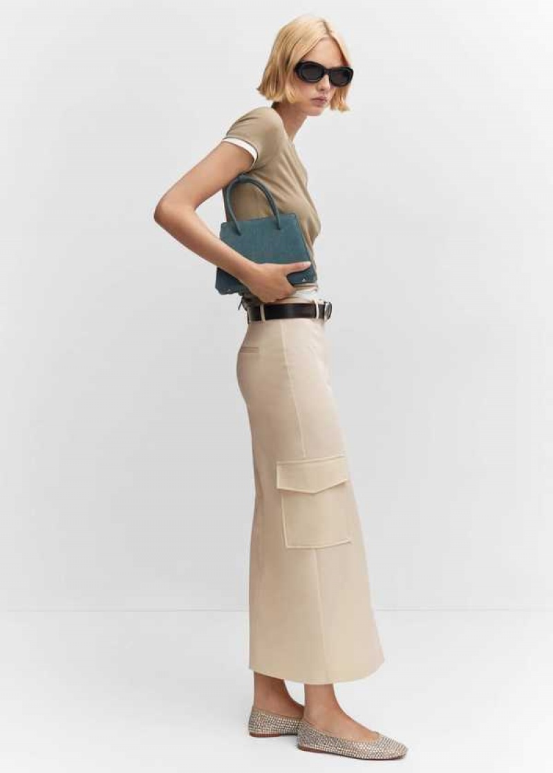 Mango Cargo Skirt With Slit | MNG-24044