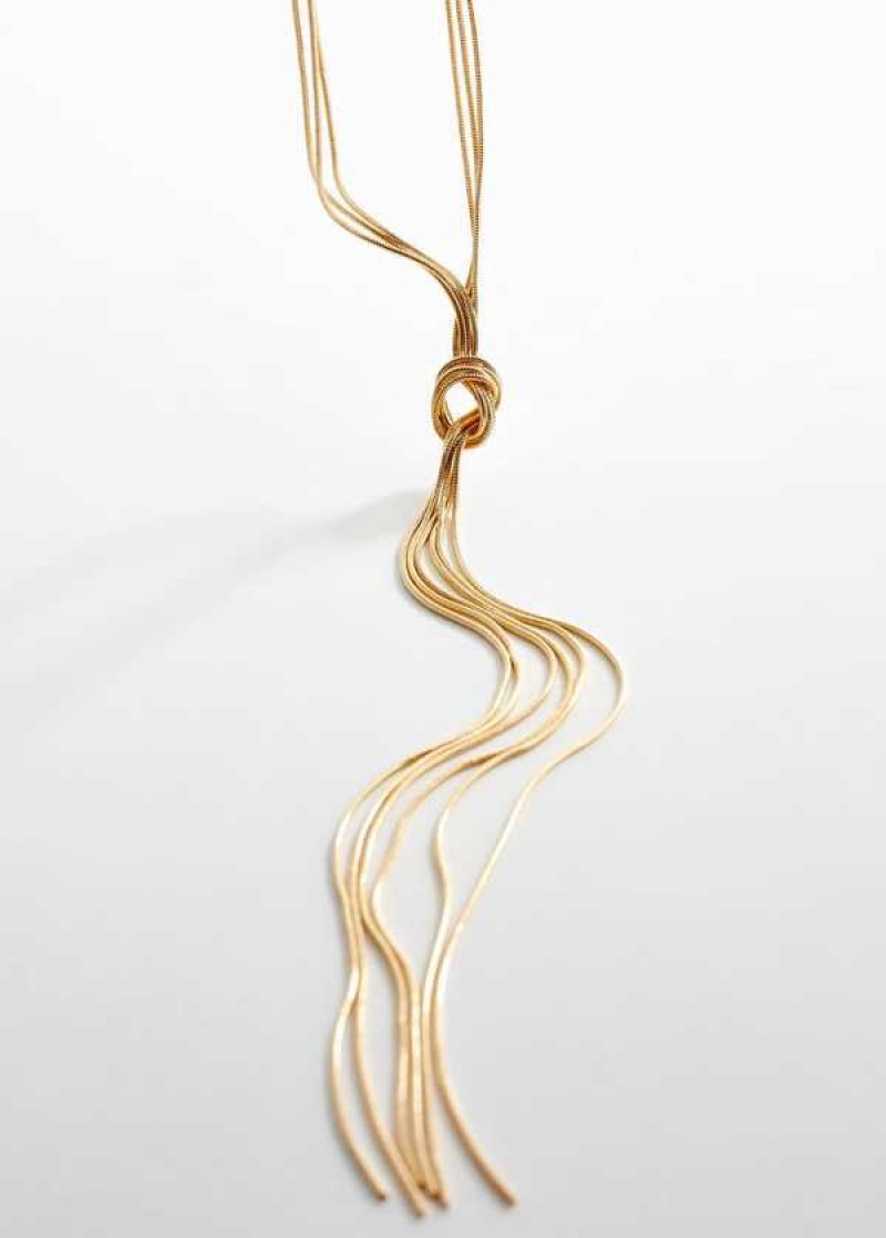 Mango Chain Necklace With Knot Detail | MNG-22909