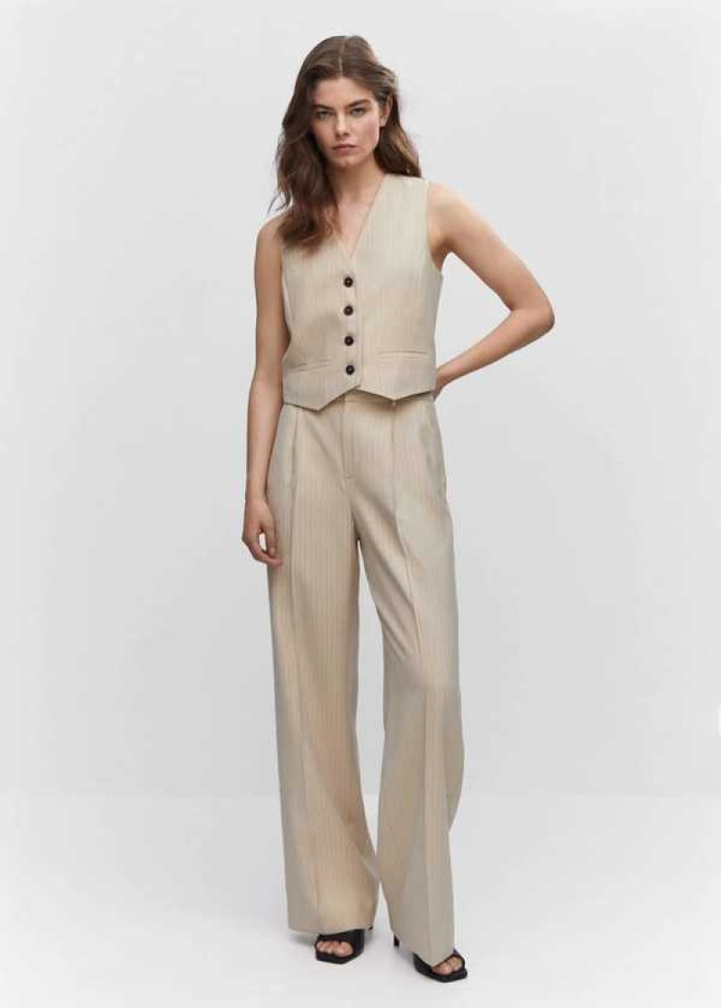 Mango Chalk-stripe Pants | MNG-24377