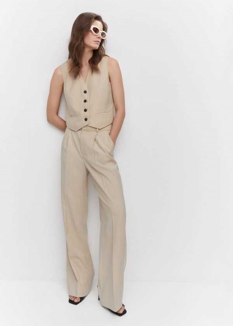 Mango Chalk-stripe Pants | MNG-24377