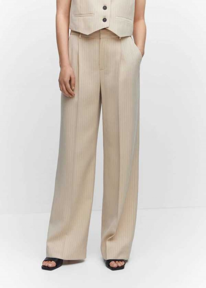 Mango Chalk-stripe Pants | MNG-24377