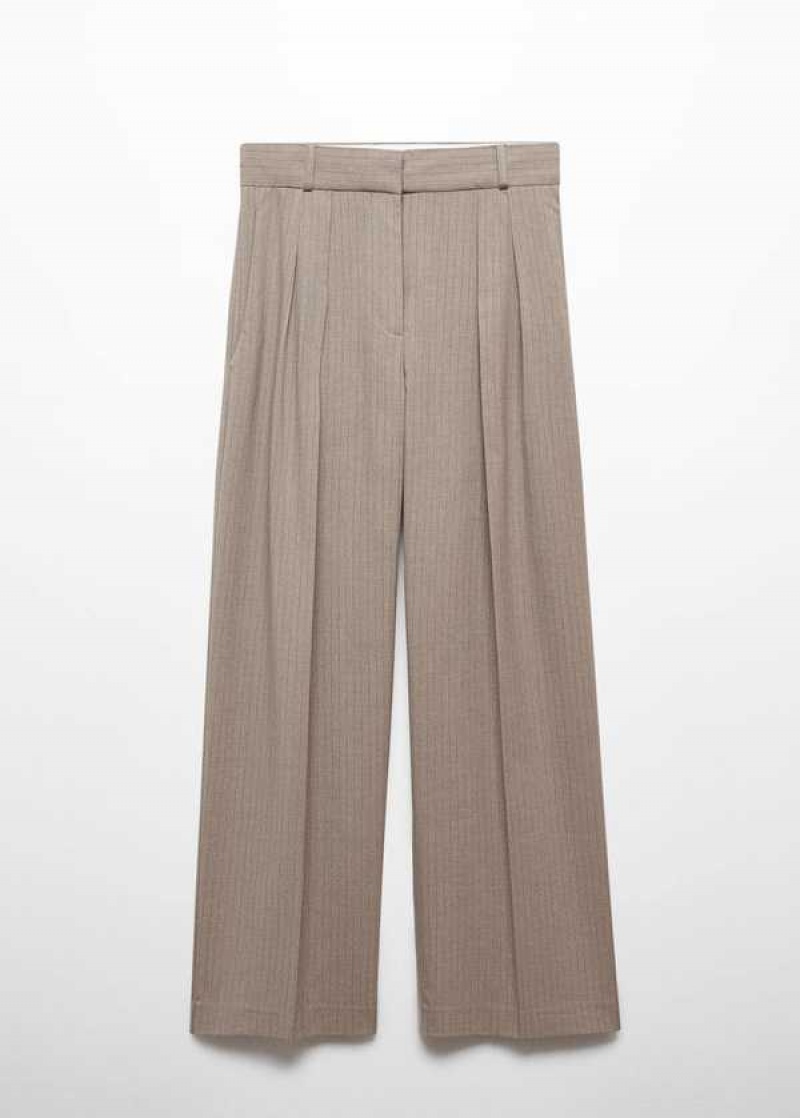 Mango Chalk-stripe Pants | MNG-24427