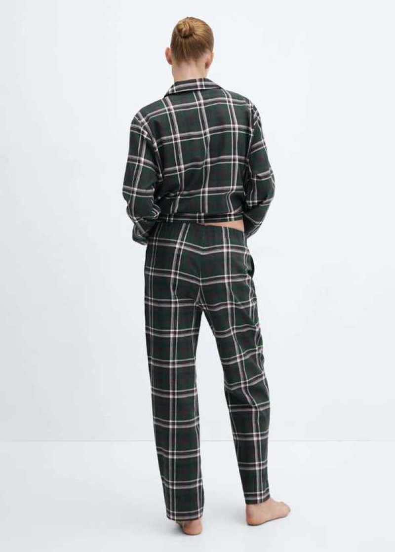 Mango Check Bavlněné Pyjama Pants | MNG-23671