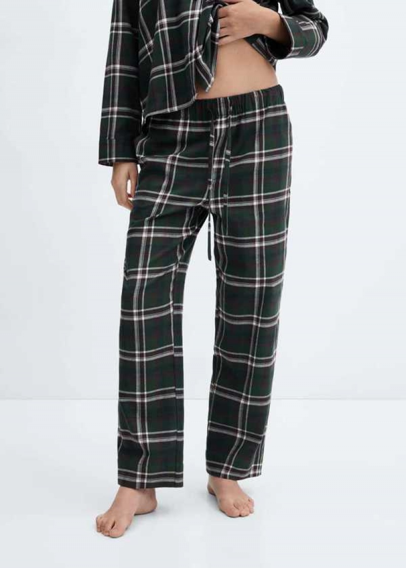 Mango Check Bavlněné Pyjama Pants | MNG-23671