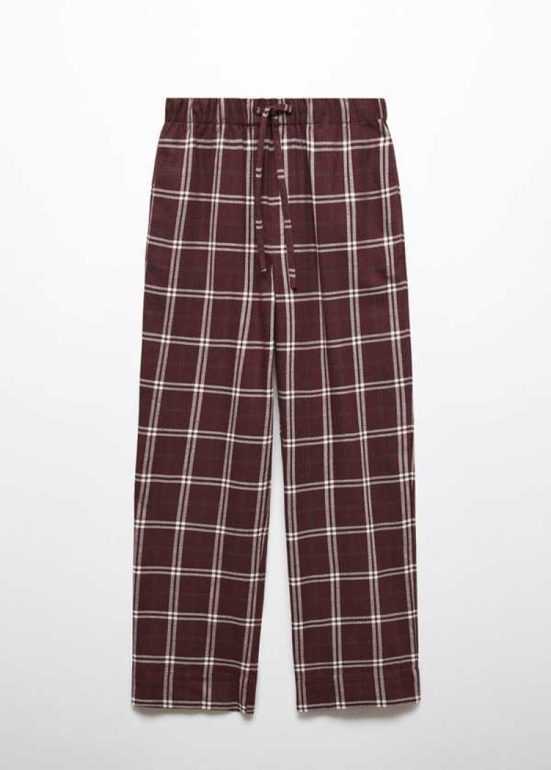 Mango Check Bavlněné Pyjama Pants | MNG-23680