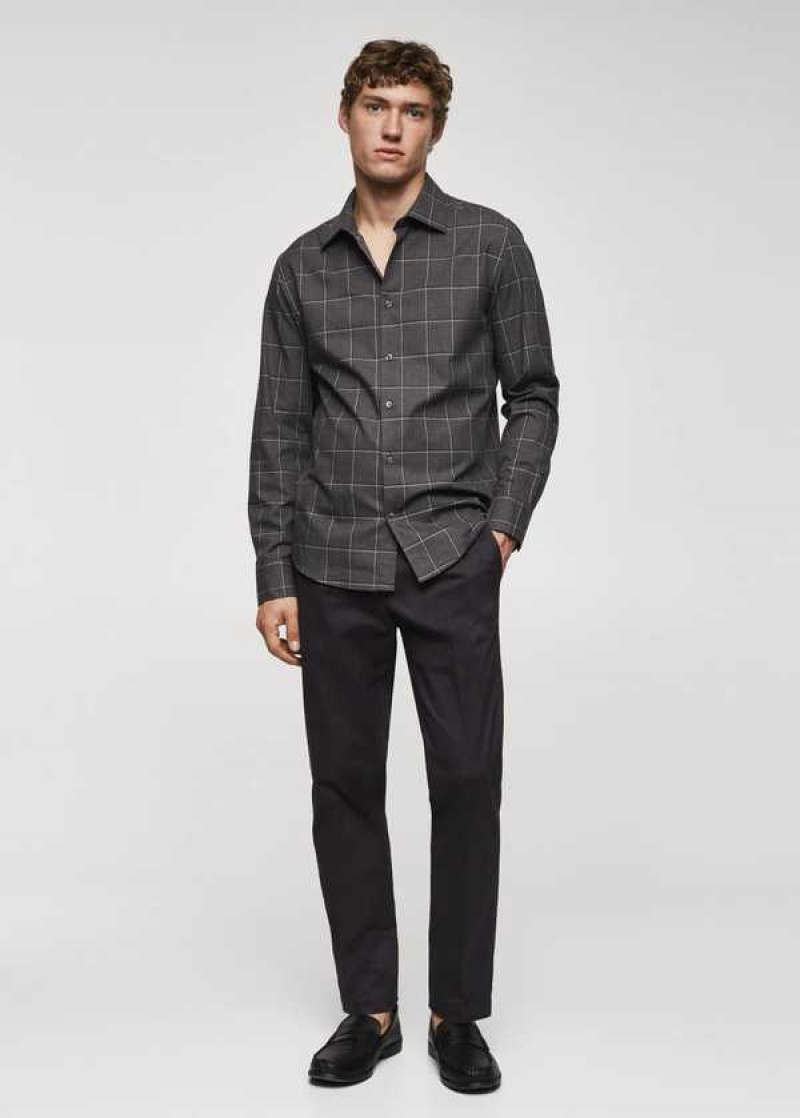 Mango Check Flannel Bavlněné Shirt | MNG-22221