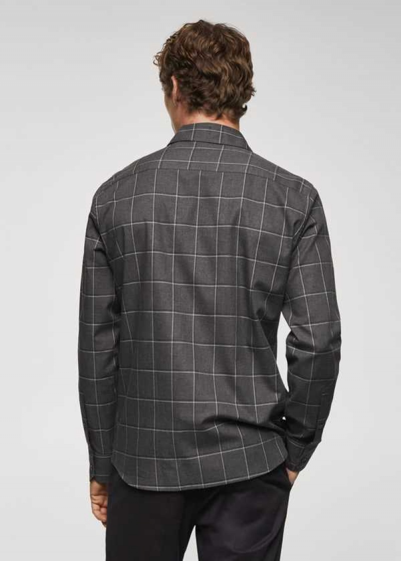 Mango Check Flannel Bavlněné Shirt | MNG-22221