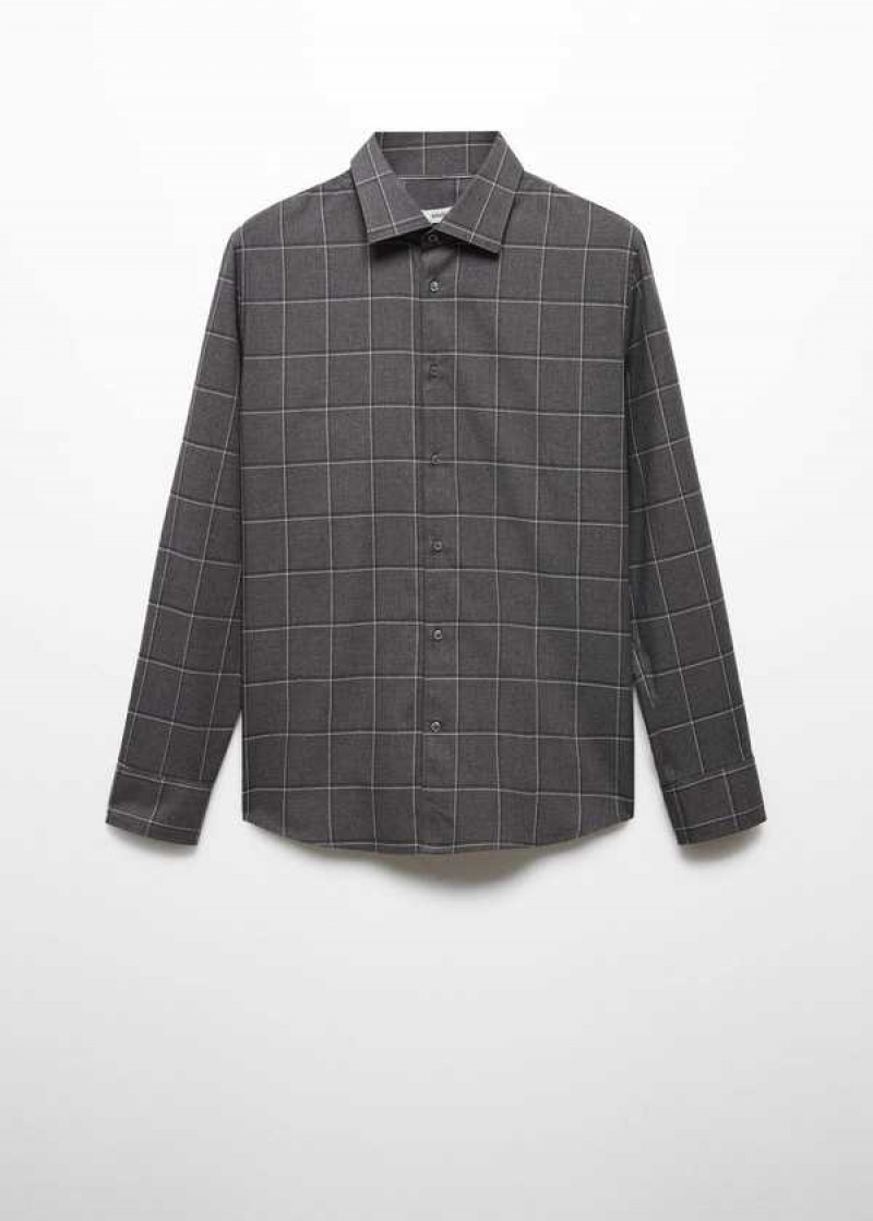 Mango Check Flannel Bavlněné Shirt | MNG-22221