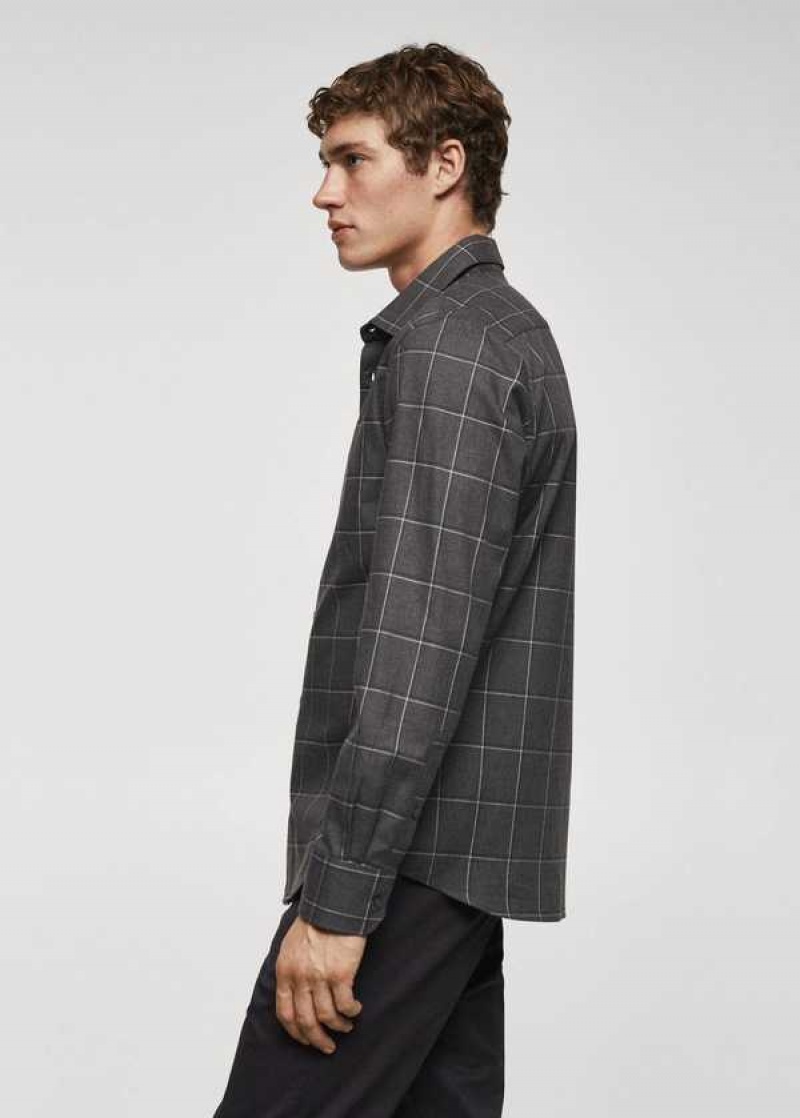 Mango Check Flannel Bavlněné Shirt | MNG-22221