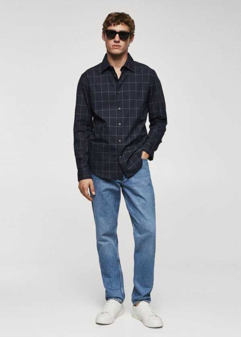 Mango Check Flannel Bavlněné Shirt | MNG-22220