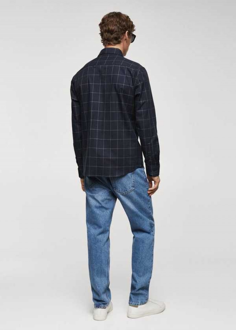 Mango Check Flannel Bavlněné Shirt | MNG-22220