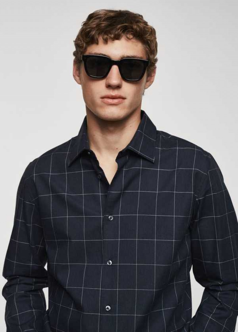 Mango Check Flannel Bavlněné Shirt | MNG-22220