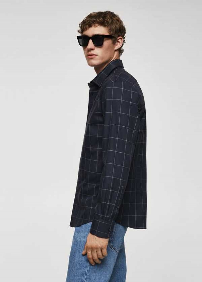 Mango Check Flannel Bavlněné Shirt | MNG-22220