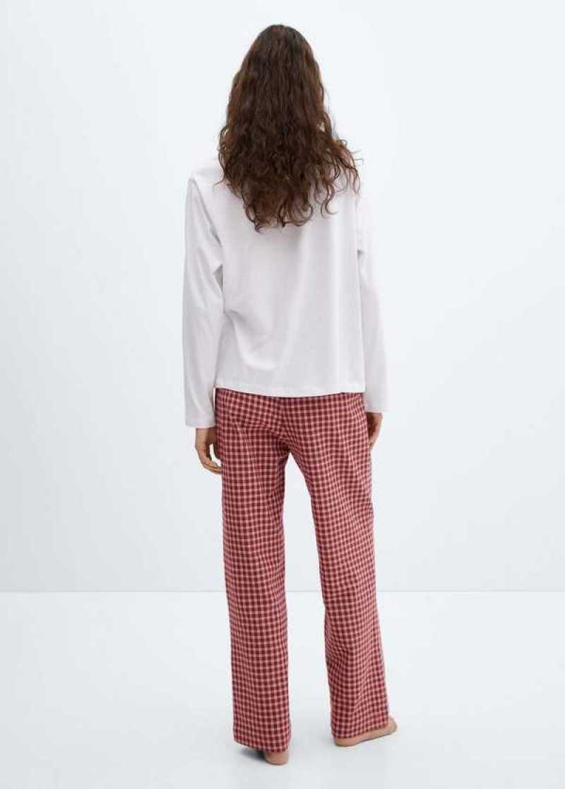 Mango Check Long Pyjamas | MNG-23684