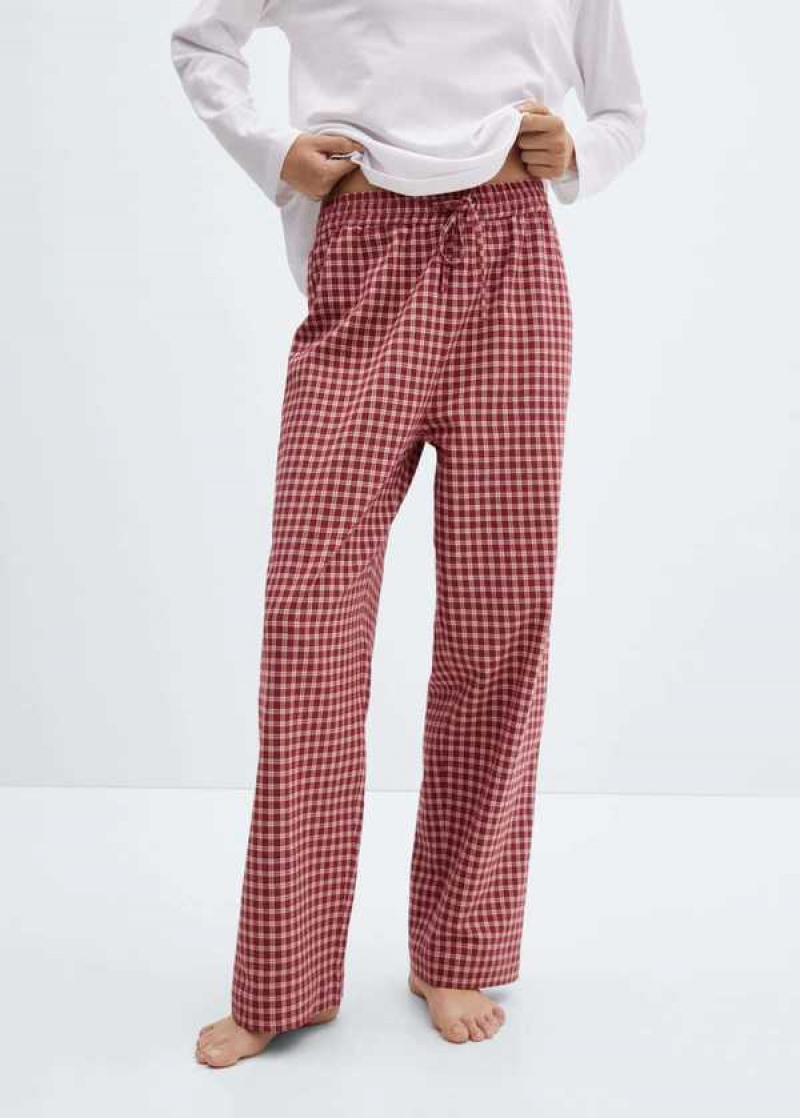 Mango Check Long Pyjamas | MNG-23684