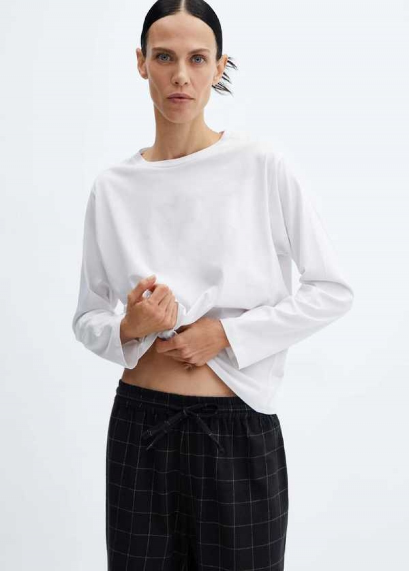 Mango Check Long Pyjamas | MNG-23708