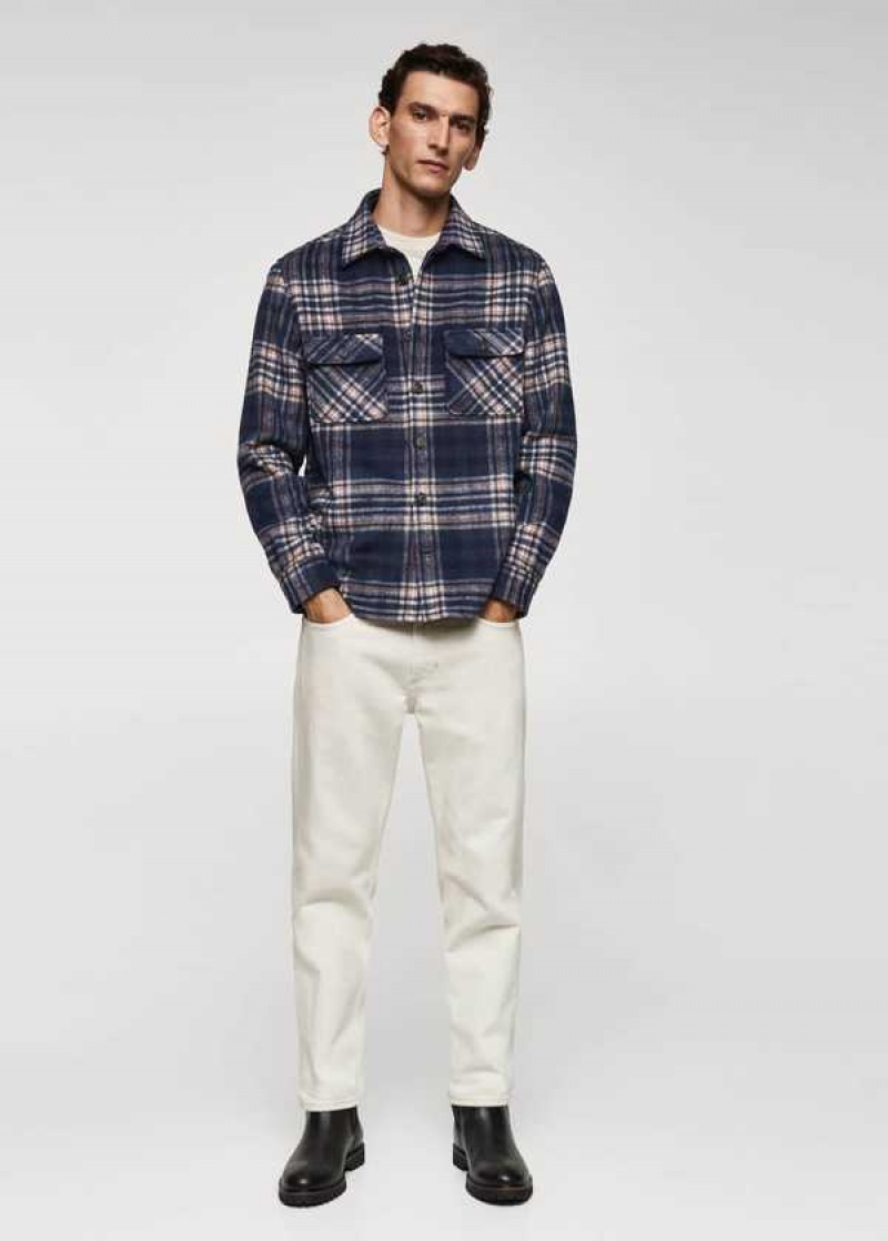 Mango Check Vlna-blend Overshirt | MNG-21979