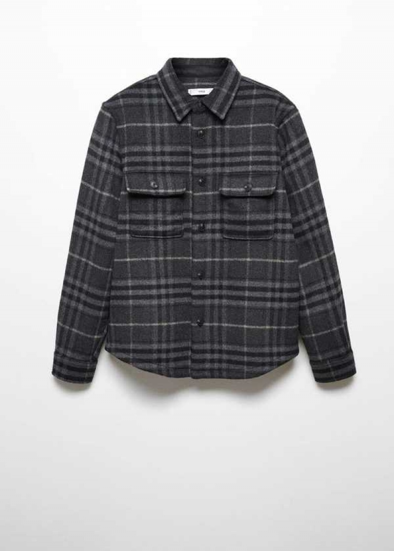 Mango Check Vlna-blend Overshirt | MNG-22001