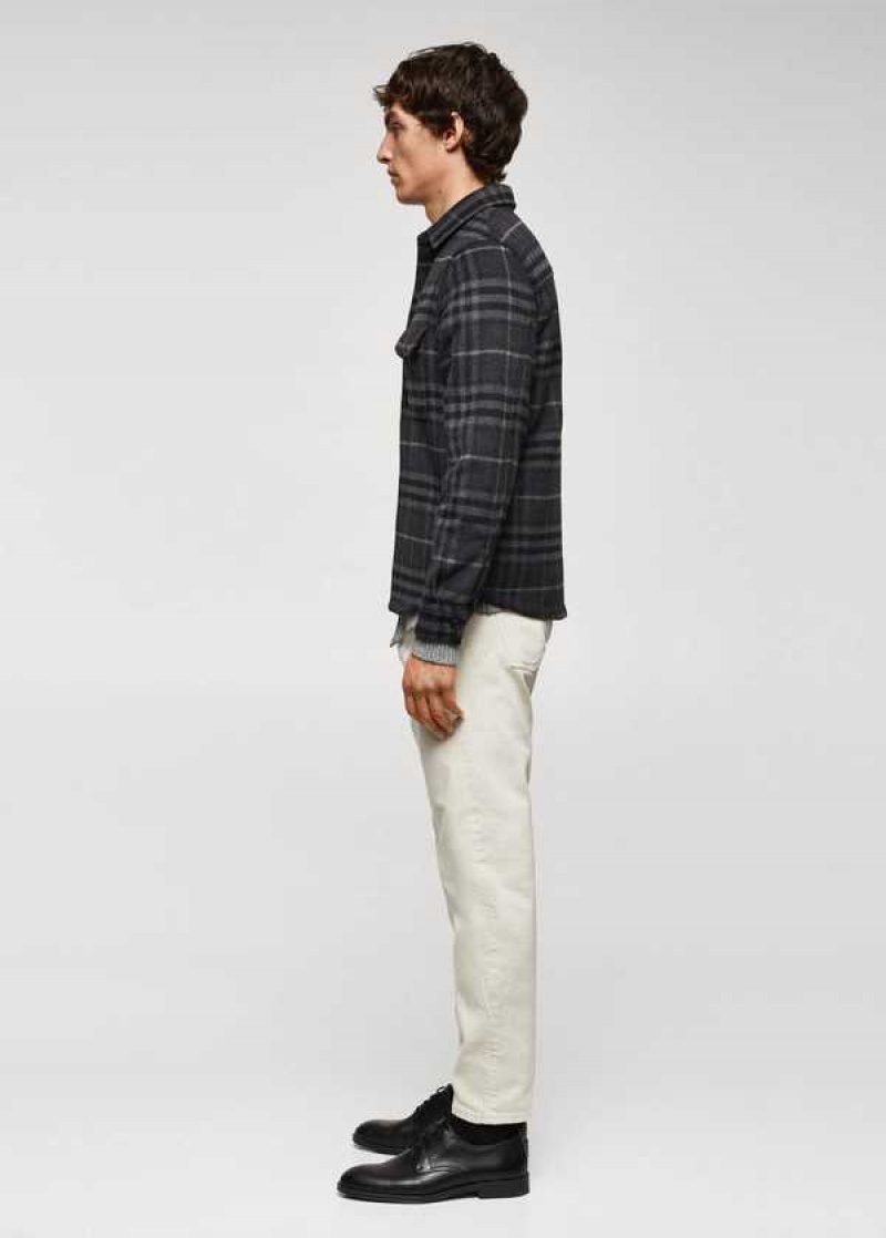 Mango Check Vlna-blend Overshirt | MNG-22001