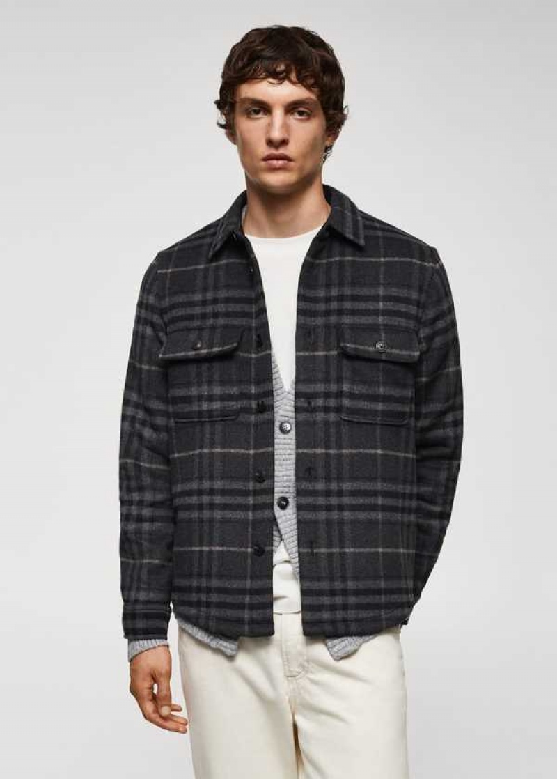 Mango Check Vlna-blend Overshirt | MNG-22001