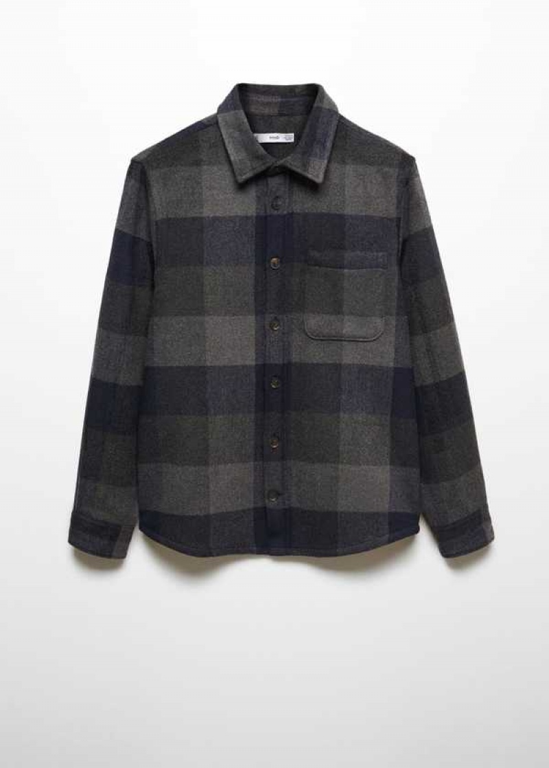 Mango Check Vlna-blend Overshirt | MNG-22134