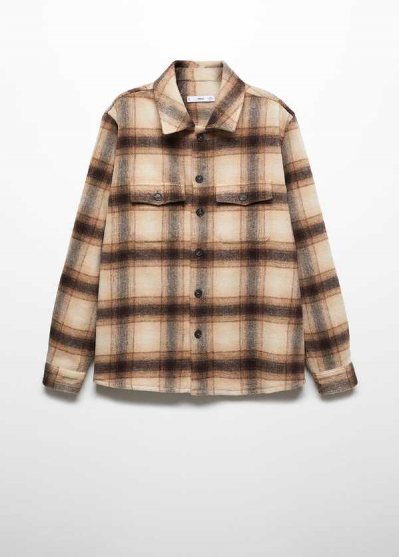 Mango Check Vlna-blend Overshirt | MNG-22224