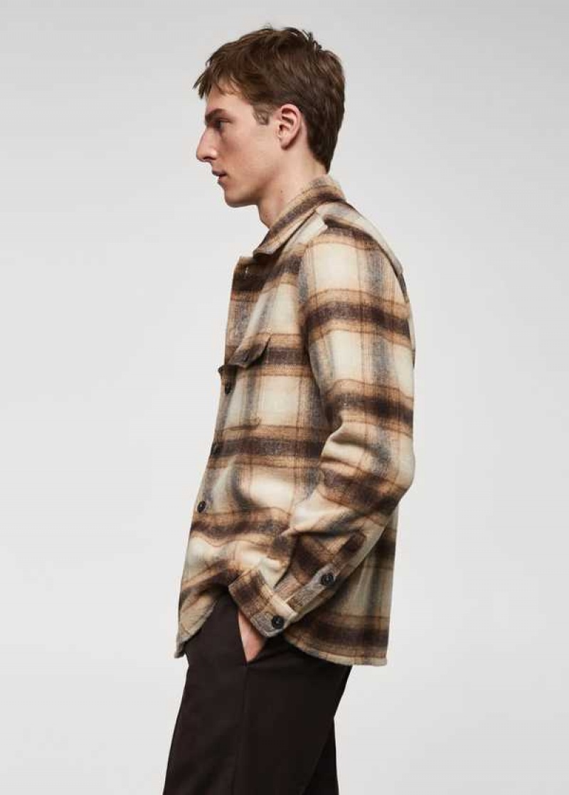 Mango Check Vlna-blend Overshirt | MNG-22224