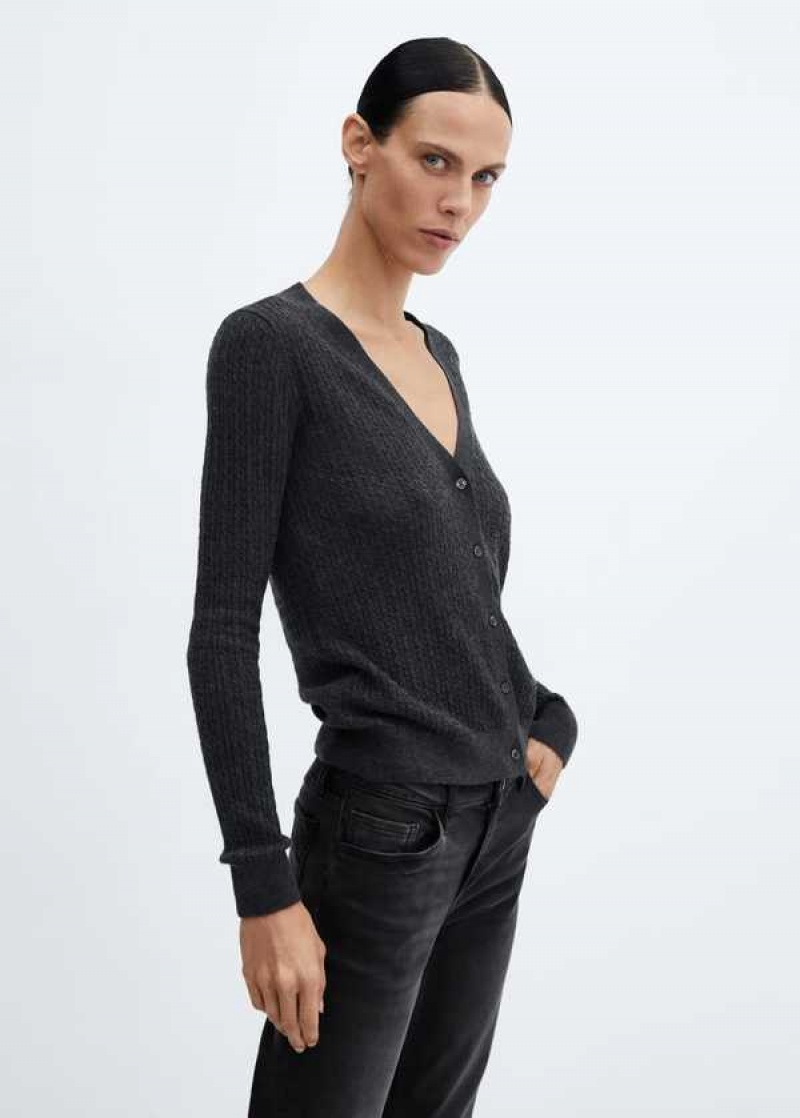 Mango Chenille Pletené Cardigan | MNG-25666