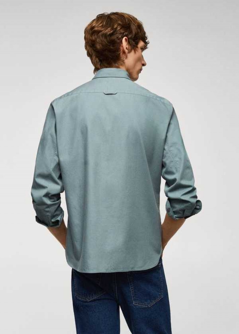 Mango Chest-pocket Bavlněné Overshirt | MNG-22098