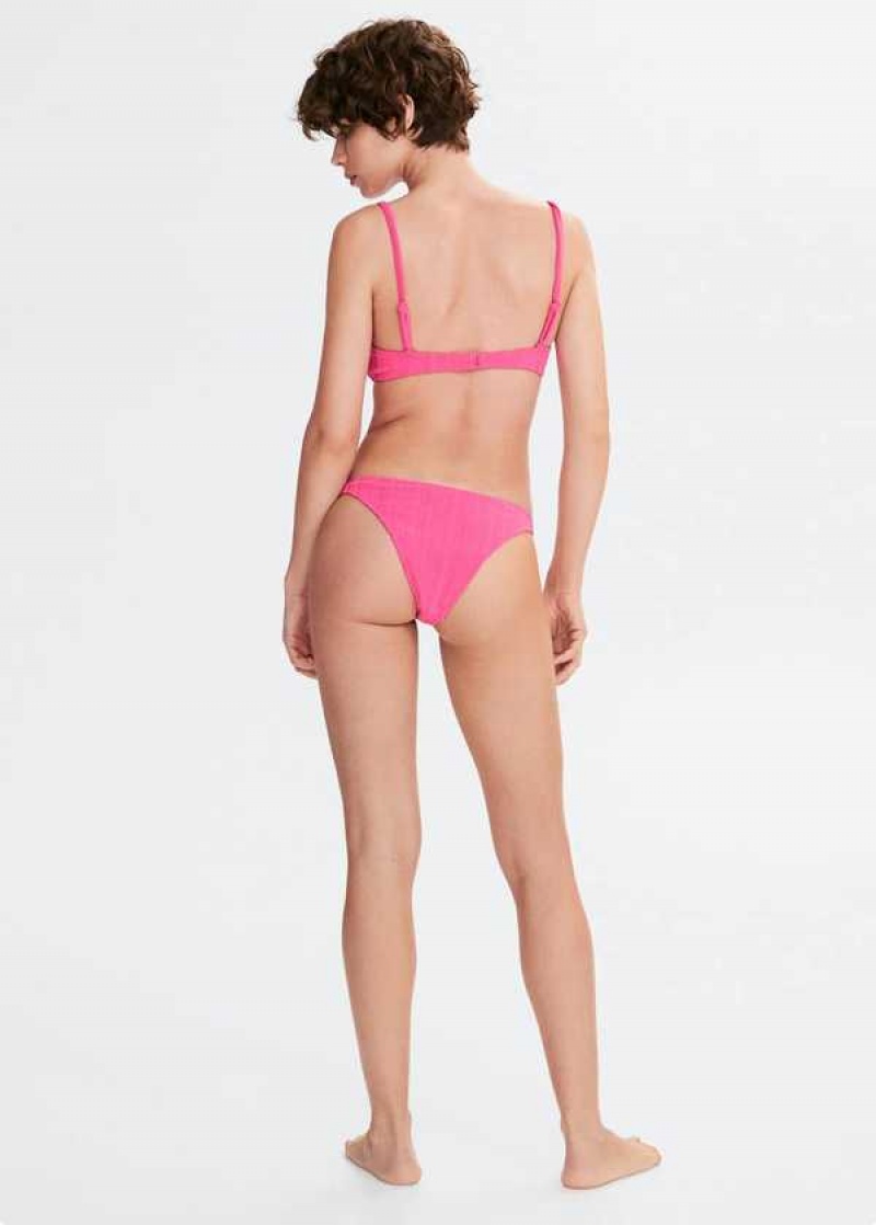 Mango Classic Bikiny Bottoms With Pruhovaný Texture | MNG-23763