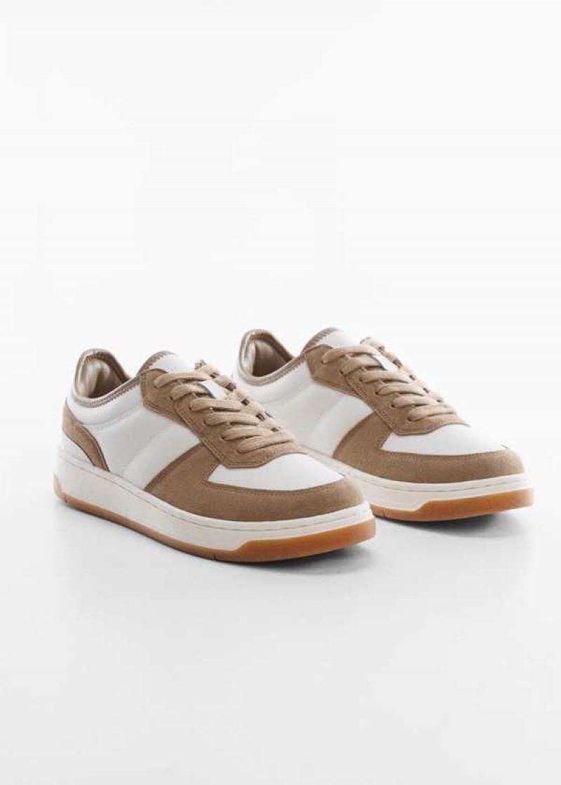 Mango Combined Læder Sneakers | MNG-21283