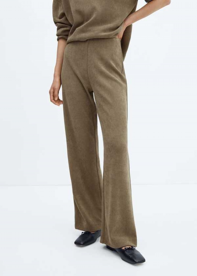 Mango Corduroy Pants With Elastic Pasem | MNG-24486