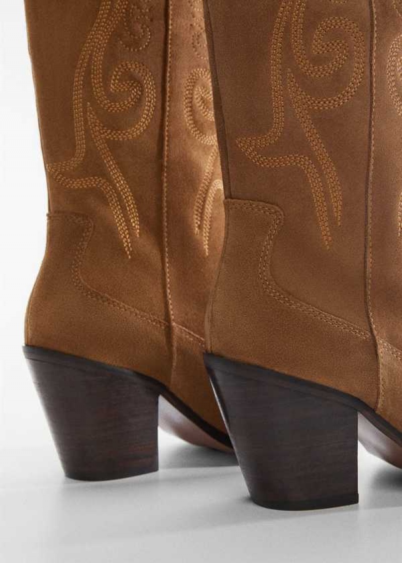 Mango Cowboy Læder Boots | MNG-23531