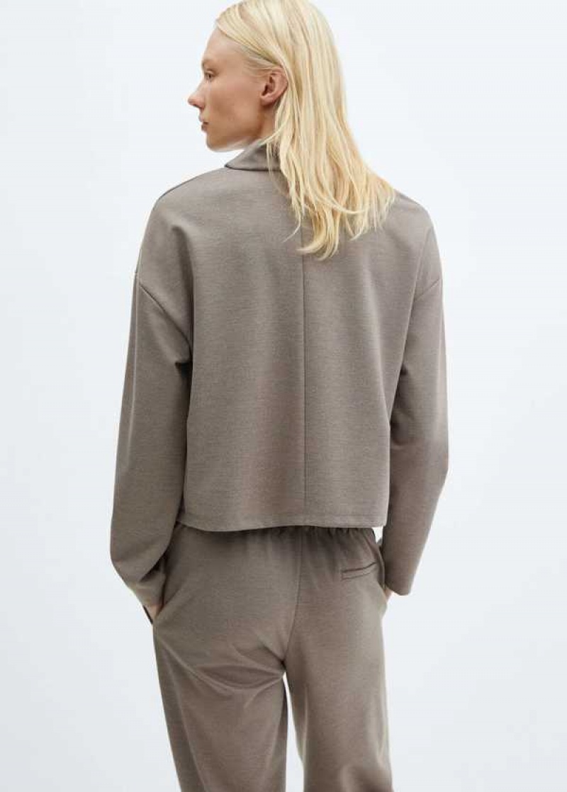 Mango Cowl Turtle Neck Sweatshirt | MNG-24660