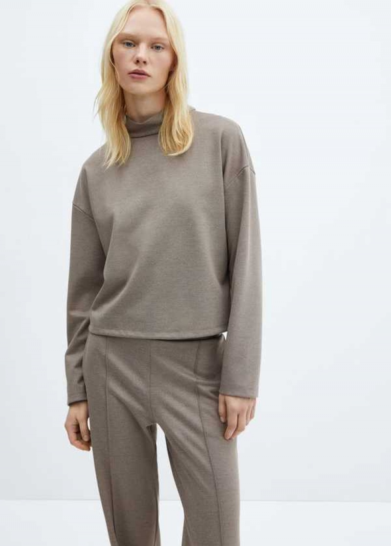 Mango Cowl Turtle Neck Sweatshirt | MNG-24660