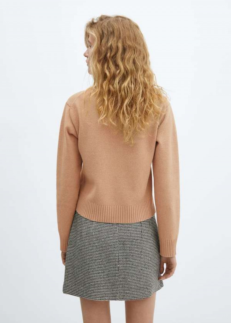 Mango Crew Neck Svetrové With Trim | MNG-25538