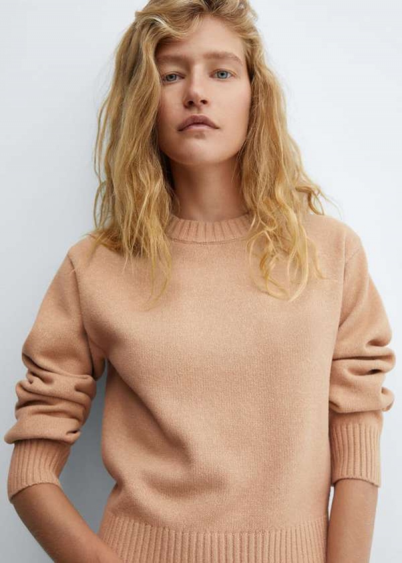 Mango Crew Neck Svetrové With Trim | MNG-25538