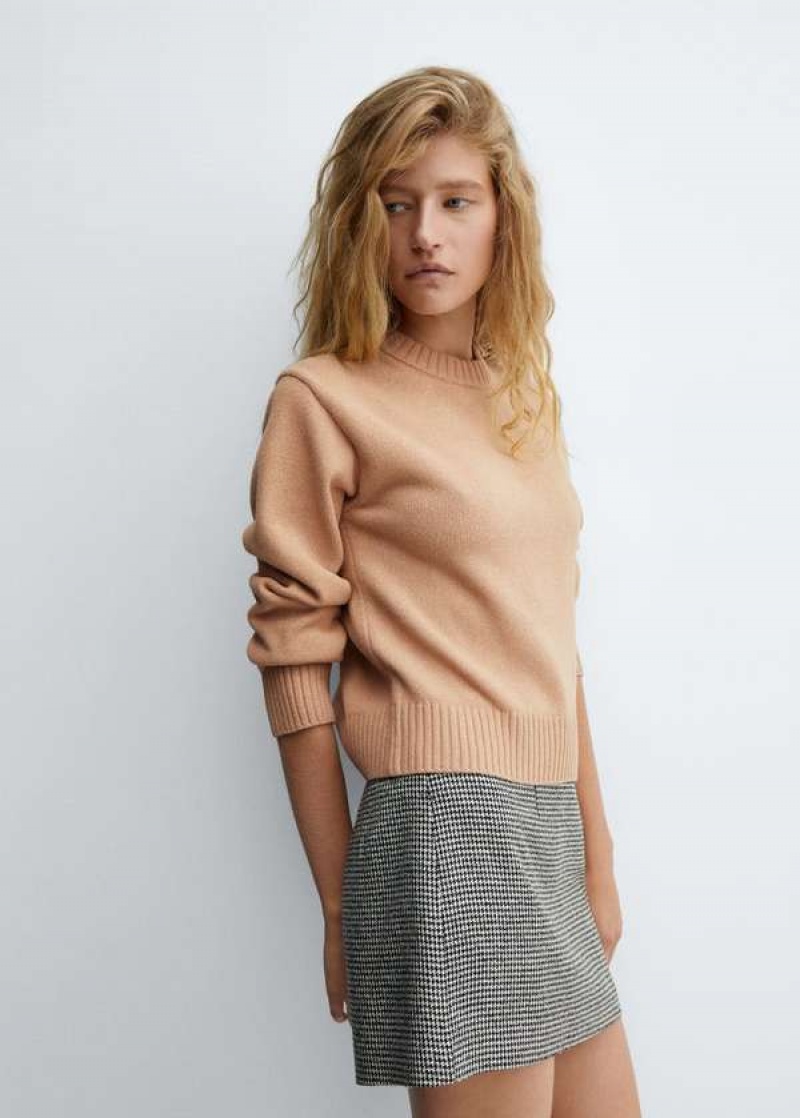 Mango Crew Neck Svetrové With Trim | MNG-25538